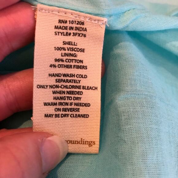 Soft Surroundings light blue cold shoulder shift dress size Petite Medium PM - Picture 9 of 16